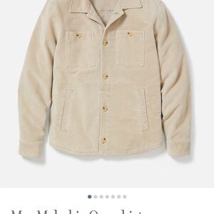 Marine Layer Men's Beige Moleskin Shirt Jacket BRAND NEW